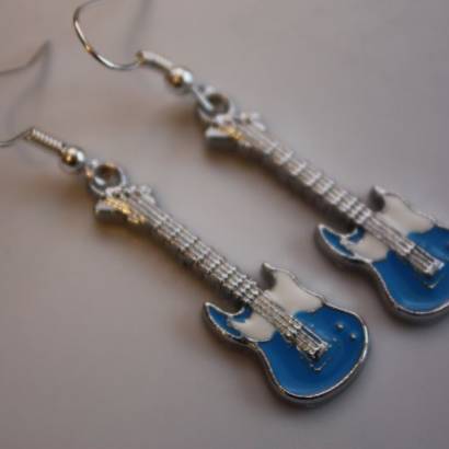 Kolczyki gitara (niebieska)